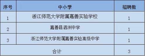 2025年嘉兴教师招聘-嘉善县教育系统公开招聘劳动合同制教职工13人公告